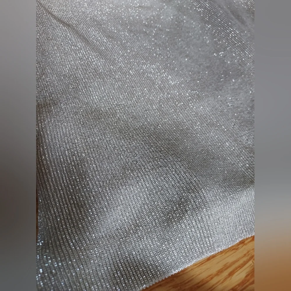 Y2k Vintage Silver 2-pc Prom Dress - Picture 8 of 10